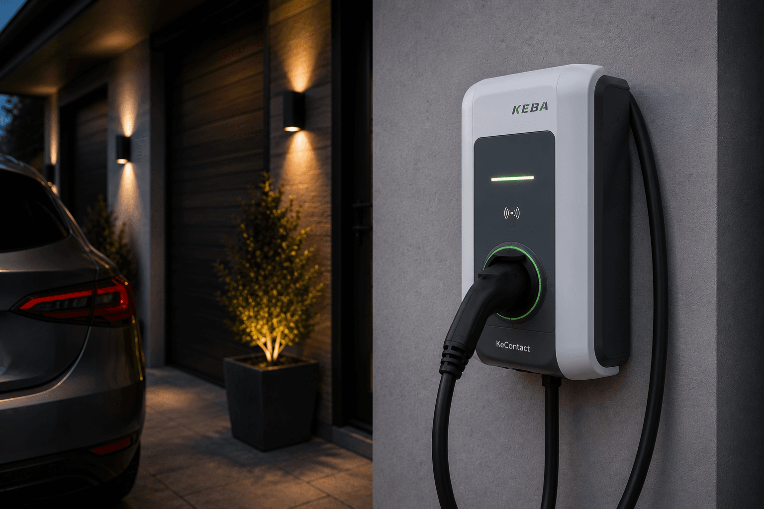 KEBA KeContact Wallbox am Haus
